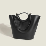 PU Leather Women's Shoulder Bag Crossbody Bucket Handbag