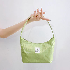 PU Leather Women's Shoulder Bag Crossbody Bag Half Moon Handbag