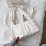 PU Leather Women's Shoulder Bag Handbag Small Cloud Crossbody Bag