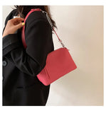 Small Square Crossbody Bag for Women PU Leather Shoulder Handbag