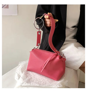 Small Square Crossbody Bag for Women PU Leather Shoulder Handbag