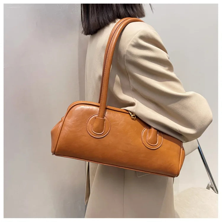 PU Leather Women's Shoulder Bag Handbag Vintage Retro Pillow Bag