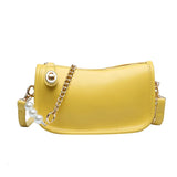 PU Leather Women's Shoulder Bag Retro Chain Handbag Small Square Crossbody Bag