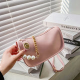 PU Leather Women's Shoulder Bag Retro Chain Handbag Small Square Crossbody Bag