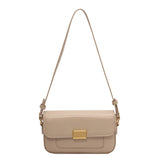 PU Leather Women's Shoulder Bag Retro Lock Crossbody Bag