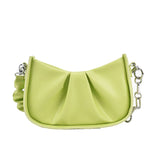 PU Leather Women's Shoulder Bag Retro Handbag Small Cloud Crossbody Bag
