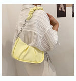 PU Leather Women's Shoulder Bag Retro Handbag Small Cloud Crossbody Bag