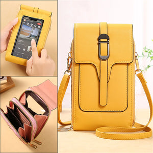 Phone Purse Touch Screen Cell Phone Bag PU Female Crossbody Bag
