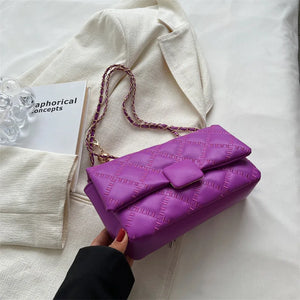 Quilted Chain Crossbody Bag Flap Handbag