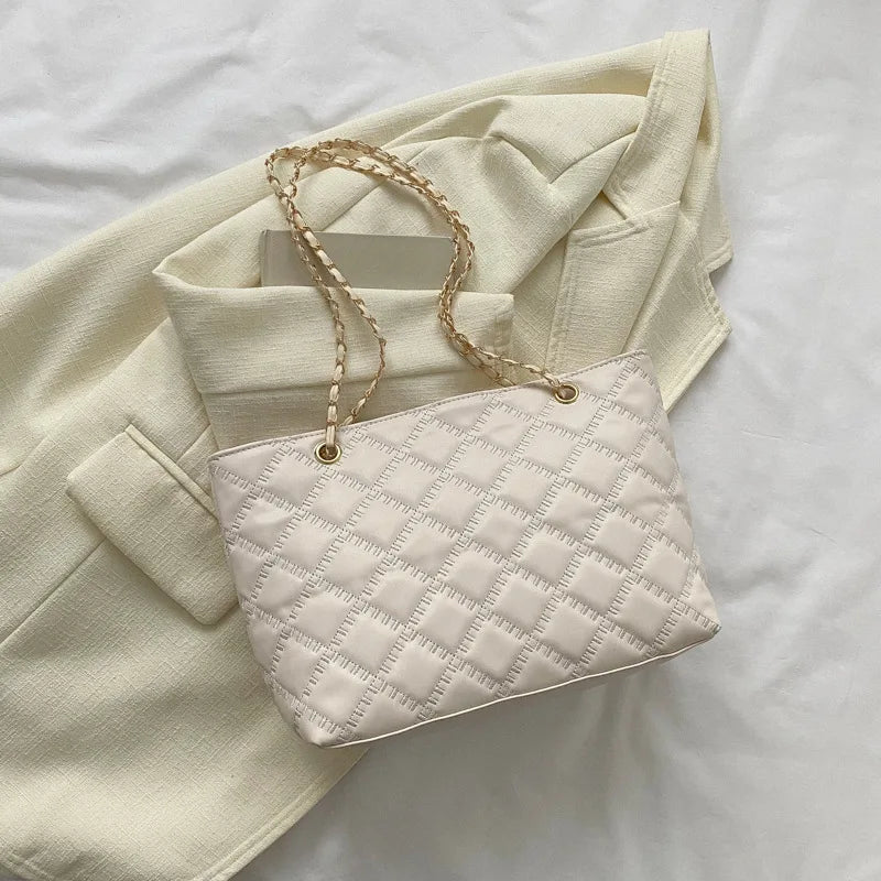 Quilted Shoulder Bag Chain Crossbody Handbag