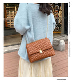 Plaid Quilted Women's Shoulder Bag Chain Crossbody Bag