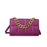 Plaid Quilted Shoulder Bag Chain Crossbody Handbag