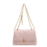 Plaid Quilted Women's Crossbody Bag with Chain Strap
