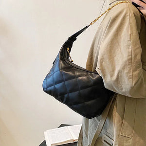 Quilted Chain Crossbody Handbag
