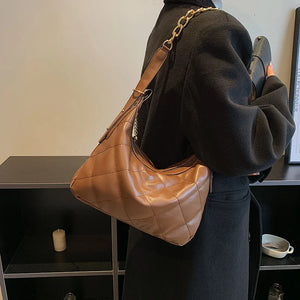 Quilted Chain Crossbody Handbag