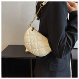 Plaid Chain Crossbody Handbag