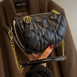 Plaid Chain Crossbody Handbag