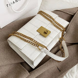 Plaid Quilted Women's Shoulder Bag Chain Handbag Small Flap Crossbody Bag