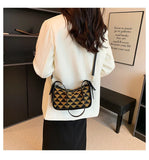 Plaid Shoulder Crossbody Handbag Quilted Women's Bag