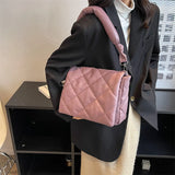 Plaid Quilted Shoulder Bag Crossbody Handbag
