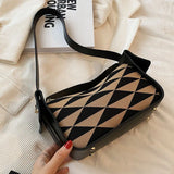 Plaid Shoulder Crossbody Handbag Quilted Women's Bag