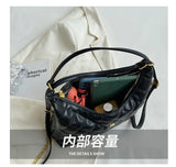 Plaid Quilted Tassel Crossbody Bag Half Moon Handbag