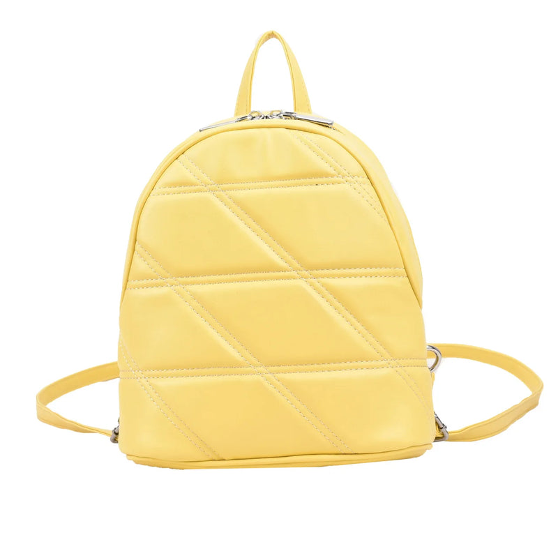 Plaid Quilted Women's Backpack School Bag Travel Bag