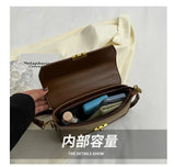 Women's Lock Crossbody Bag Flap Handbag