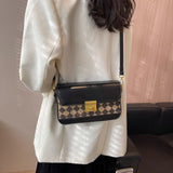 Women's Lock Crossbody Bag Flap Handbag