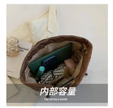 Quilted Padding Women's Shoulder Bag Chain Crossbody Bag Large Flap Handbag