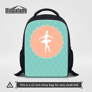 Schoolbag Ballet Print Kids Backpack For 0-5 Year