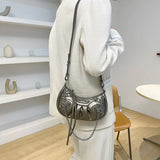 Leather Crossbody Bag for Women Underarm Handbag