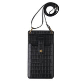 Small Shoulder Phone Bag Stone Pattern PU Leather Crossbody Messenger Bag