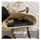 Straw Women's Shoulder Bag Hollow Out Crossbody Bag