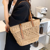 Straw Women's Shoulder Bag Hollow Out Crossbody Bag