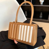 Stripe Printed Women's Shoulder Bag Contrast Crossbody Bag