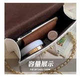 Stripe Printed Women's Shoulder Bag Chain Crossbody Handbag