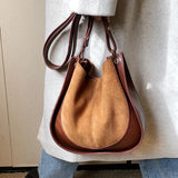 Suede Women's Shoulder Bag Crossbody Handbag