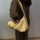 Suede Women's Crossbody Handbag, Shoulder Bag