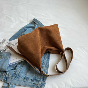Suede Women's Crossbody Handbag, Shoulder Bag