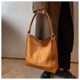 Suede Crossbody Bag Large Flap Handbag