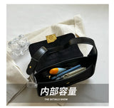 Suede Women's Shoulder Bag Retro Lock Crossbody Bag Handbag