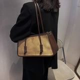 Suede Retro Handbag Small Square Crossbody Bag