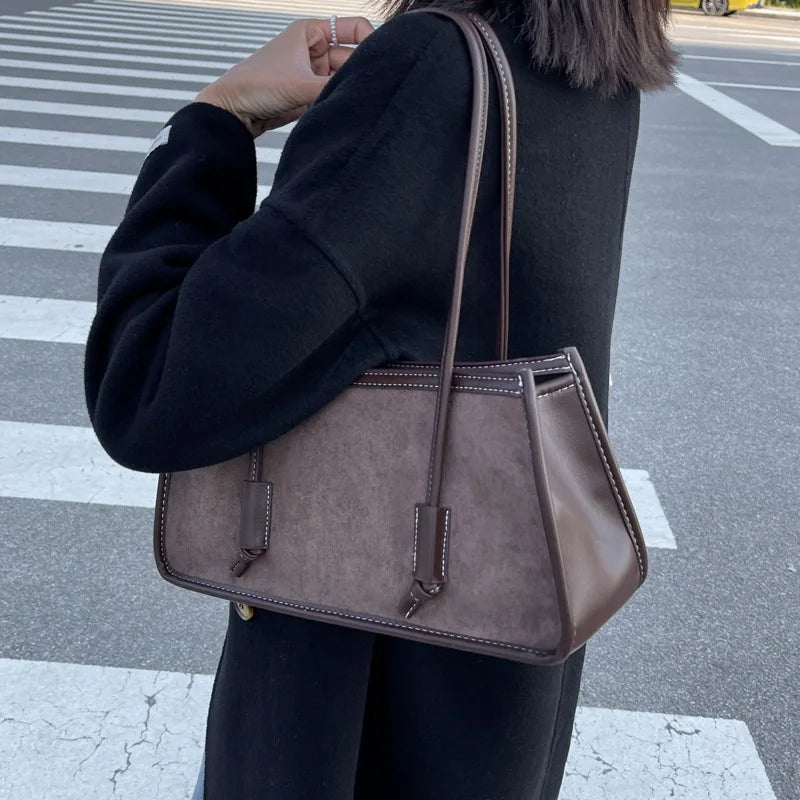 Suede Retro Handbag Small Square Crossbody Bag