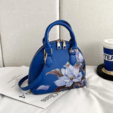 Flower Printed Shoulder Bag Tote Crossbody Handbag