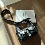Motorc Style Half Moon Underarm Shoulder Bag