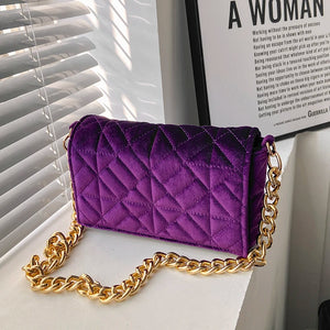 Velet Chain Handbag Purses Women Shoulder Bags Flap Crossbody Bags