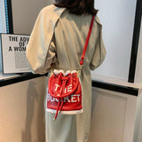 Velvet Bucket Handbags and Purses Shoulder Crossbody Bags for Women Ladies