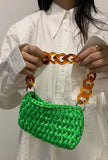Acrylic Chain Crossbody Bag Flap Handbag for Women