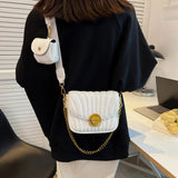 2 Pc Set Crossbody Bags For Women - Long Strap Satchel Lady Tote
